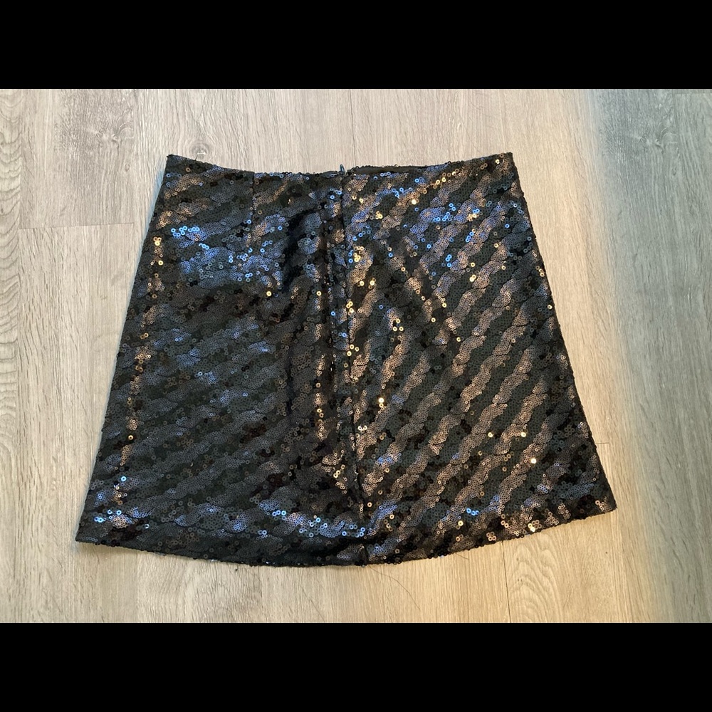 Allen B by Allen Schwartz Womens  sequin Skirt black Size Medium